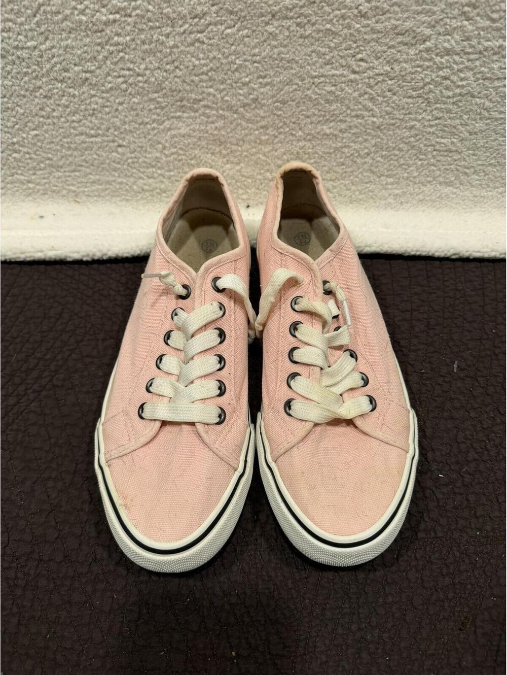 Light Pink Canvas Sneakers Size 7.5